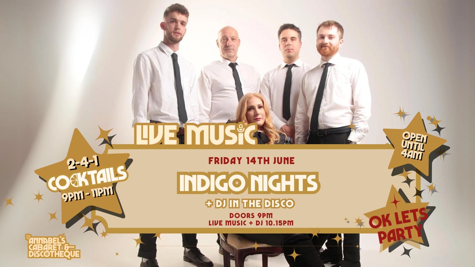 Live Music: INDIGO NIGHTS  // Annabel’s Cabaret & Discotheque