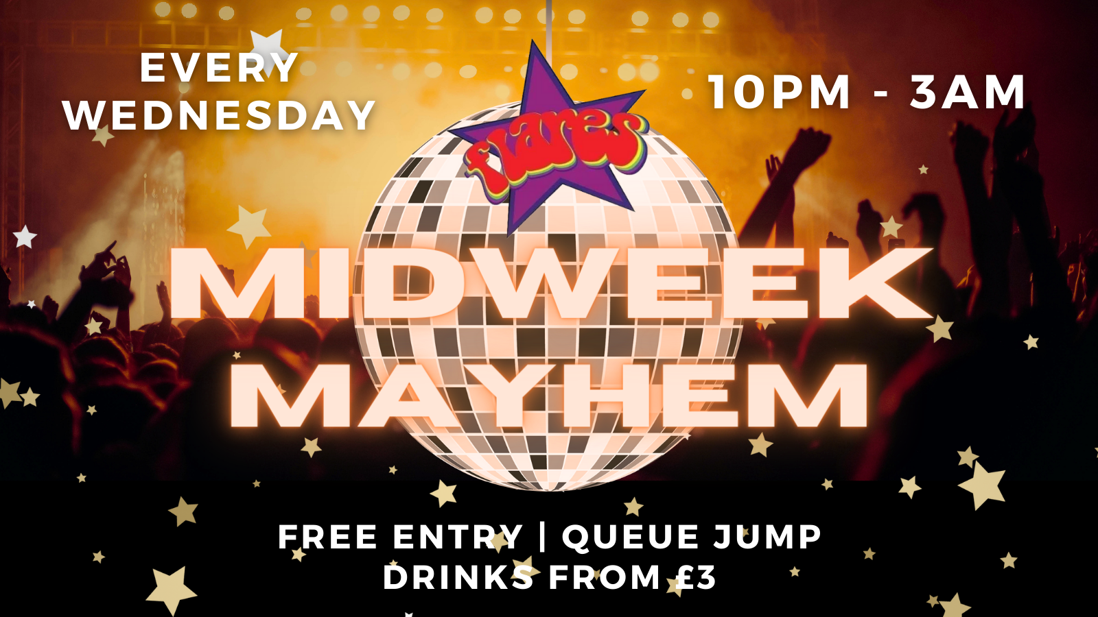 Mid-Week Mayhem at Flares - York, York on 23rd Oct 2024 | Fatsoma
