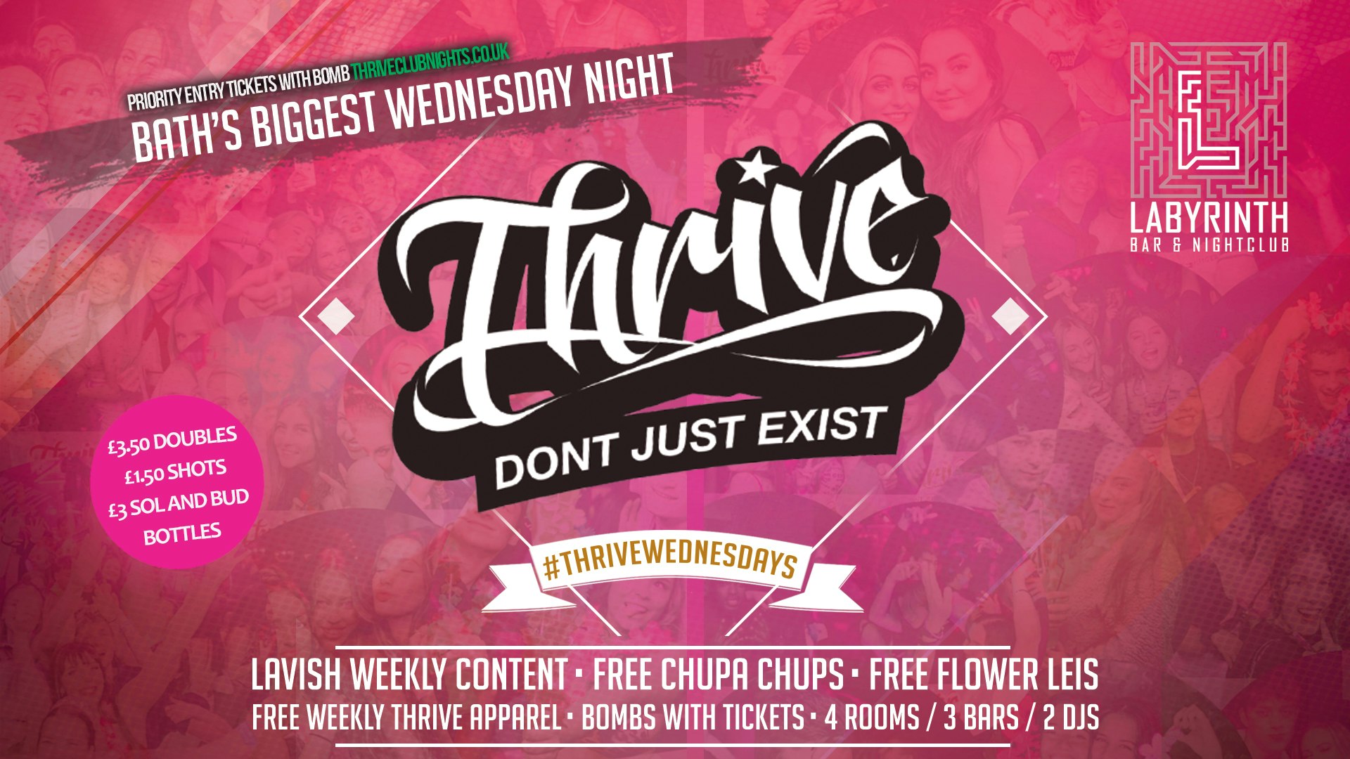 Thrive Wednesdays – Bath’s Best Wednesday Night! 🥳