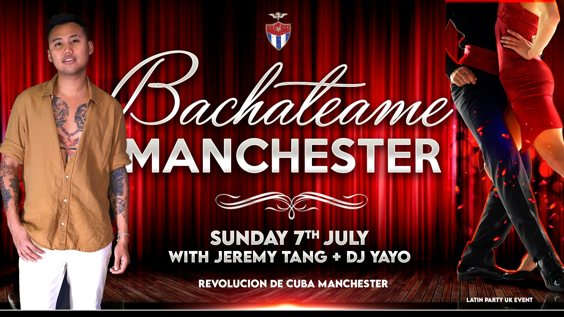 Bachateame Manchester – Sunday 7th July | Revolucion De Cuba