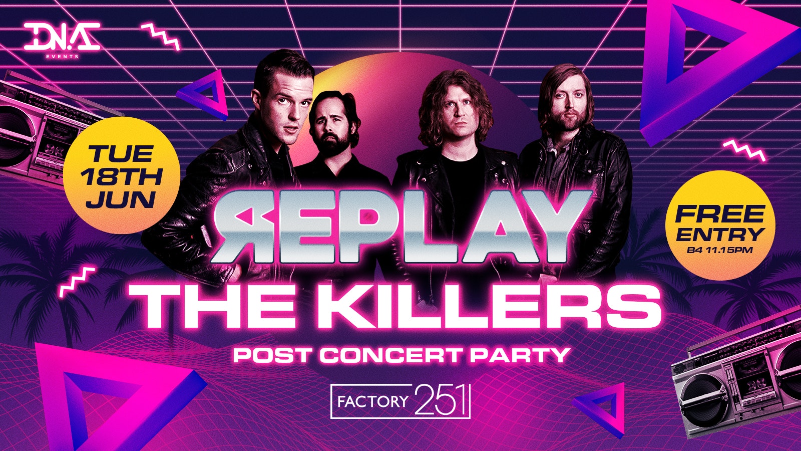 Replay Tuesdays – Free Entry – The Killers Afterparty 🚀