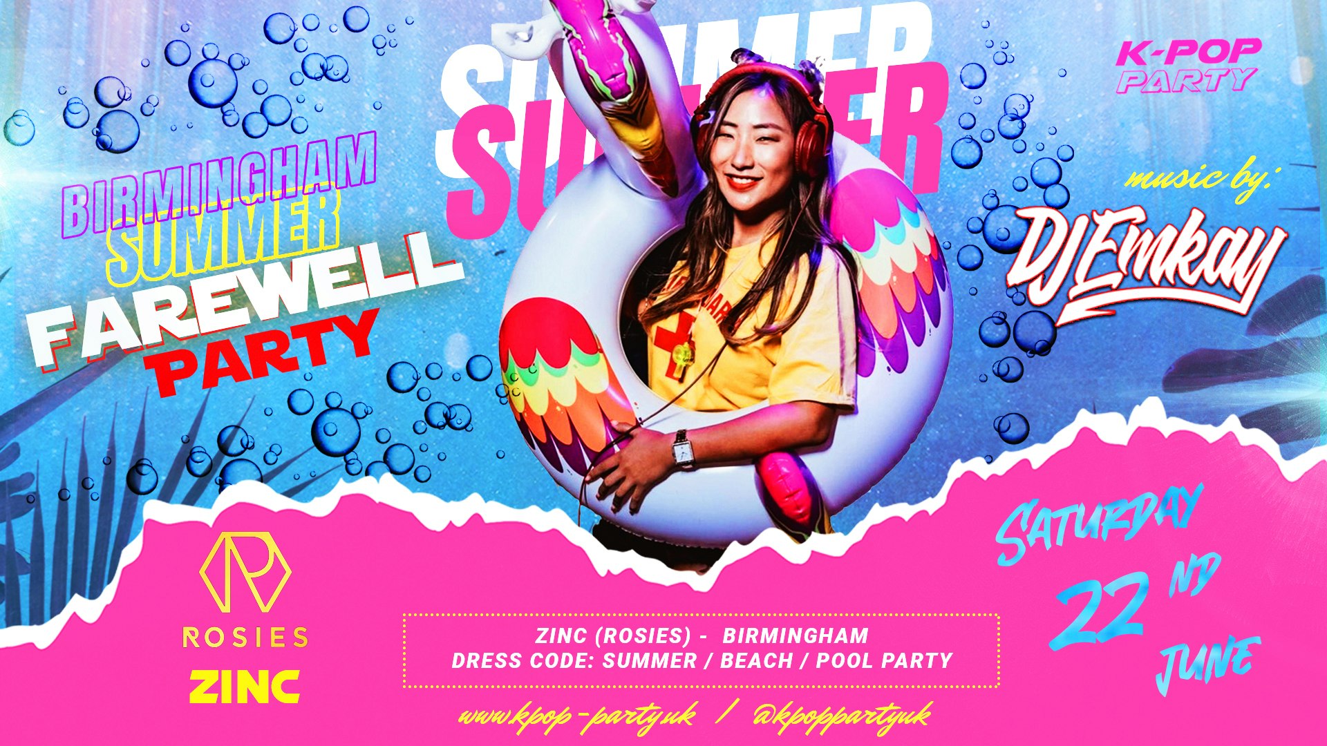 Birmingham Summer Farewell Party with DJ EMKAY – Saturday 22nd June