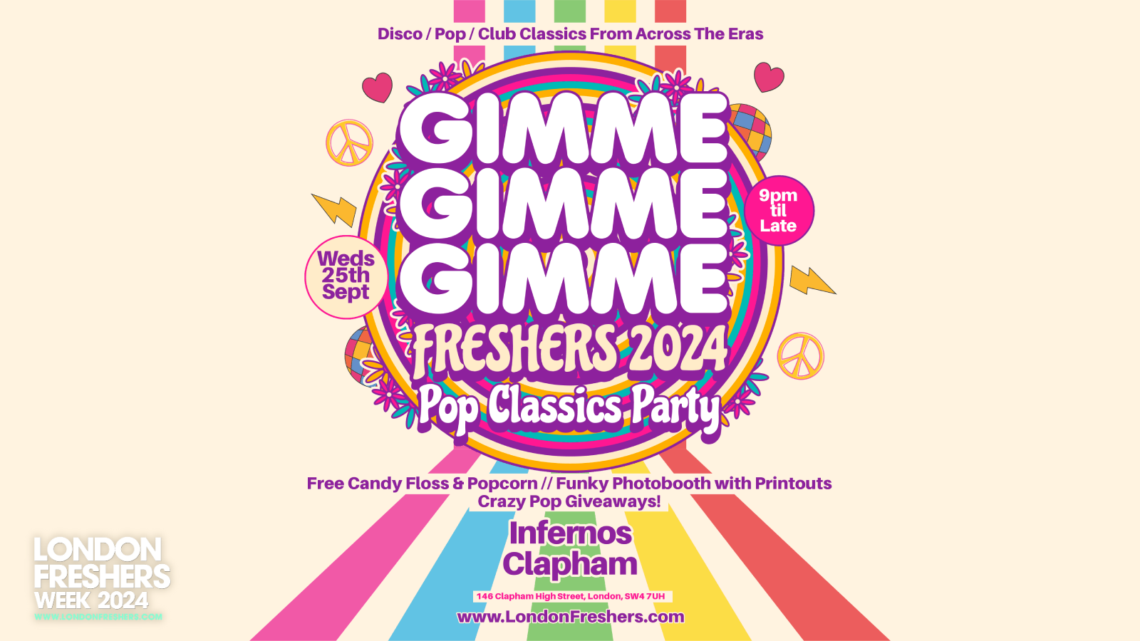 GIMME GIMME GIMME – The Ultimate Pop Freshers Party! | London Freshers Week 2024