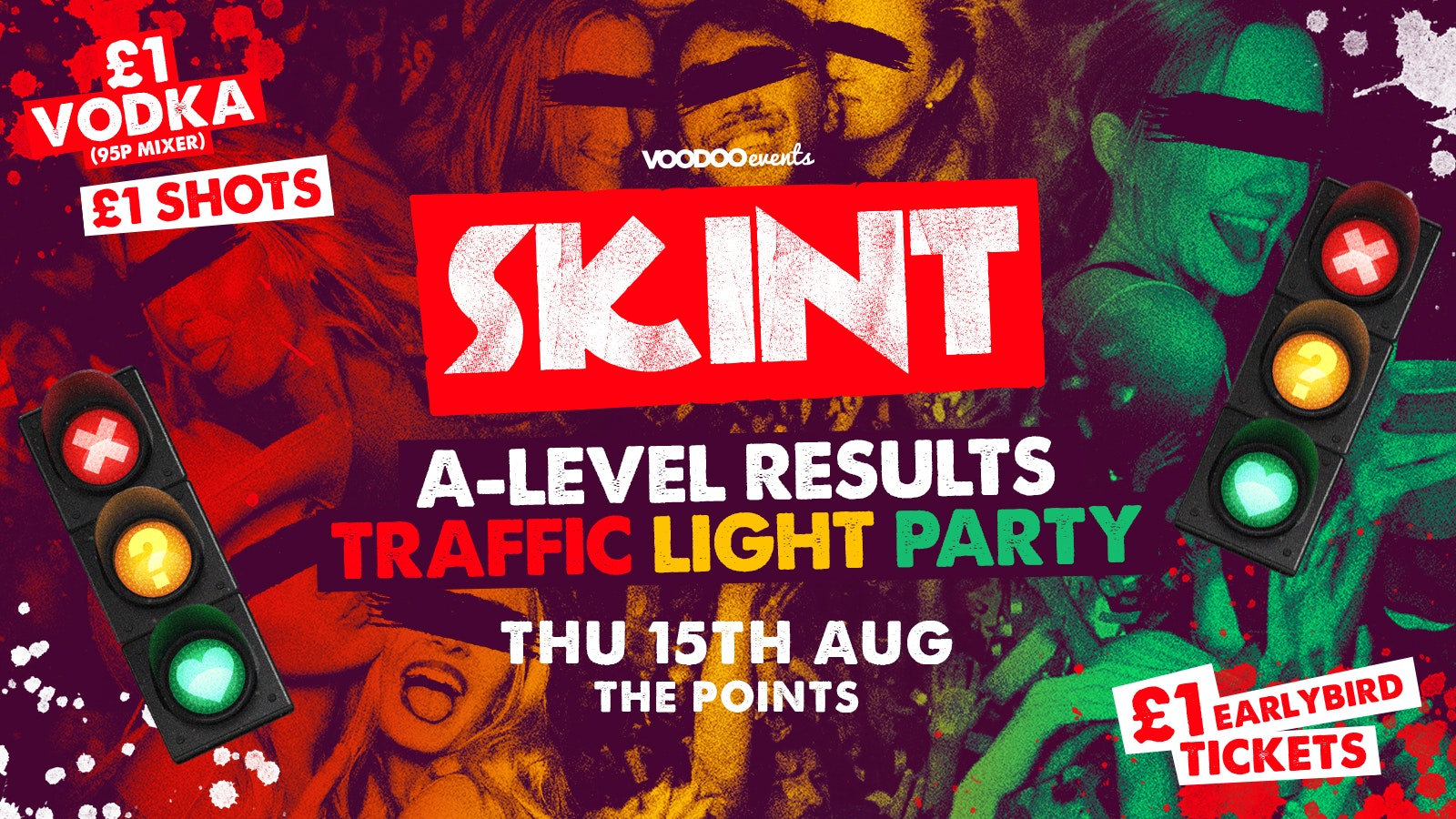 Skint – A Level Results Traffic Light Party! 🚦