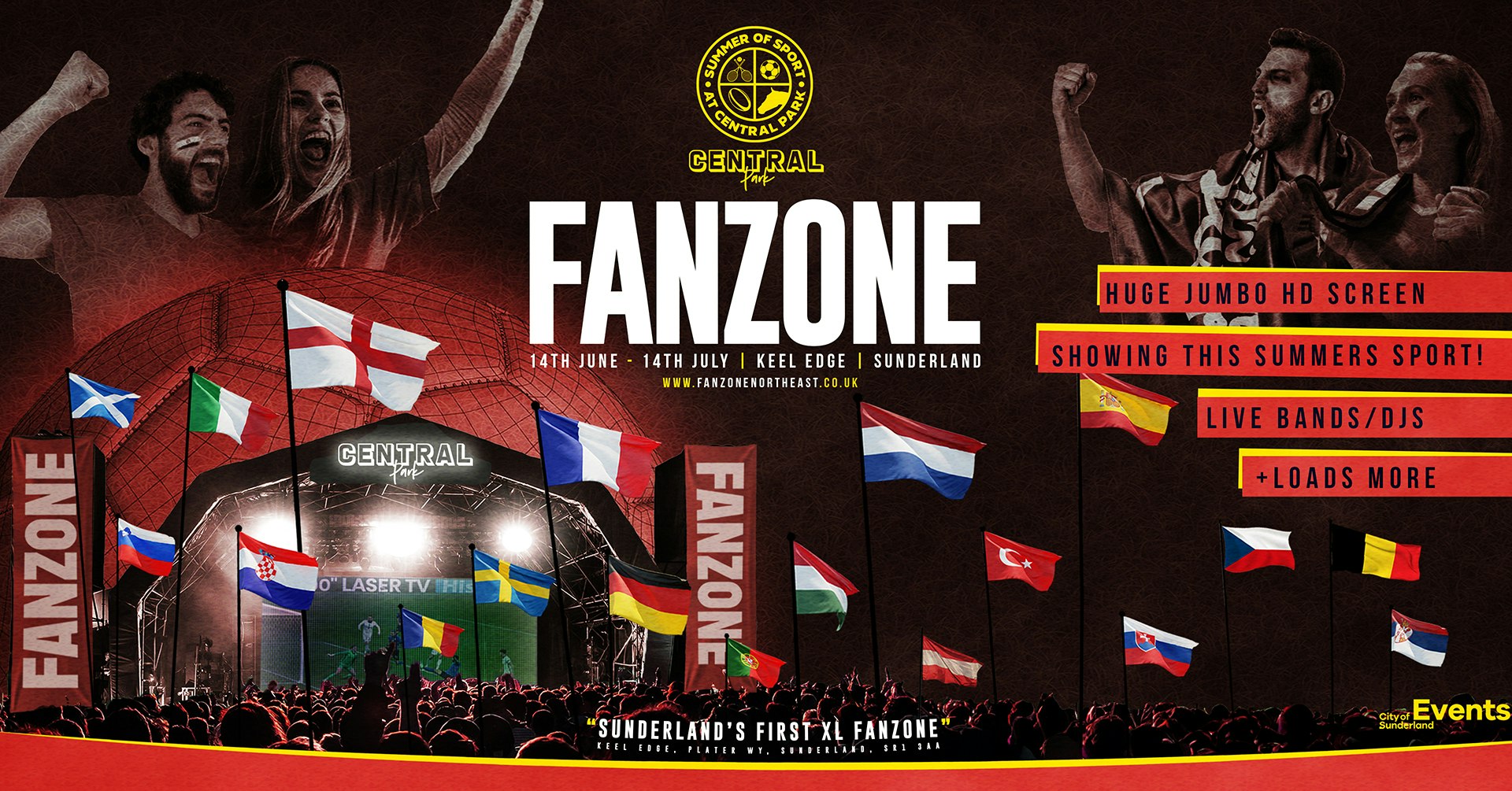 Netherlands vs France – 8pm Kick Off – Central Park “Summer of Sport” Fanzone Sunderland