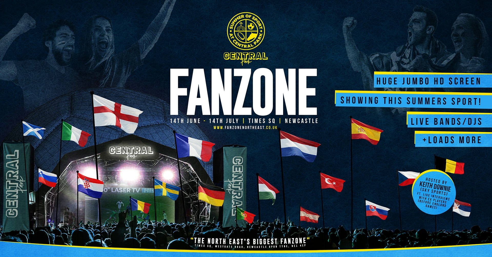 Spain vs Italy – 8pm Kick Off – Central Park “Summer of Sport” Fanzone Newcastle