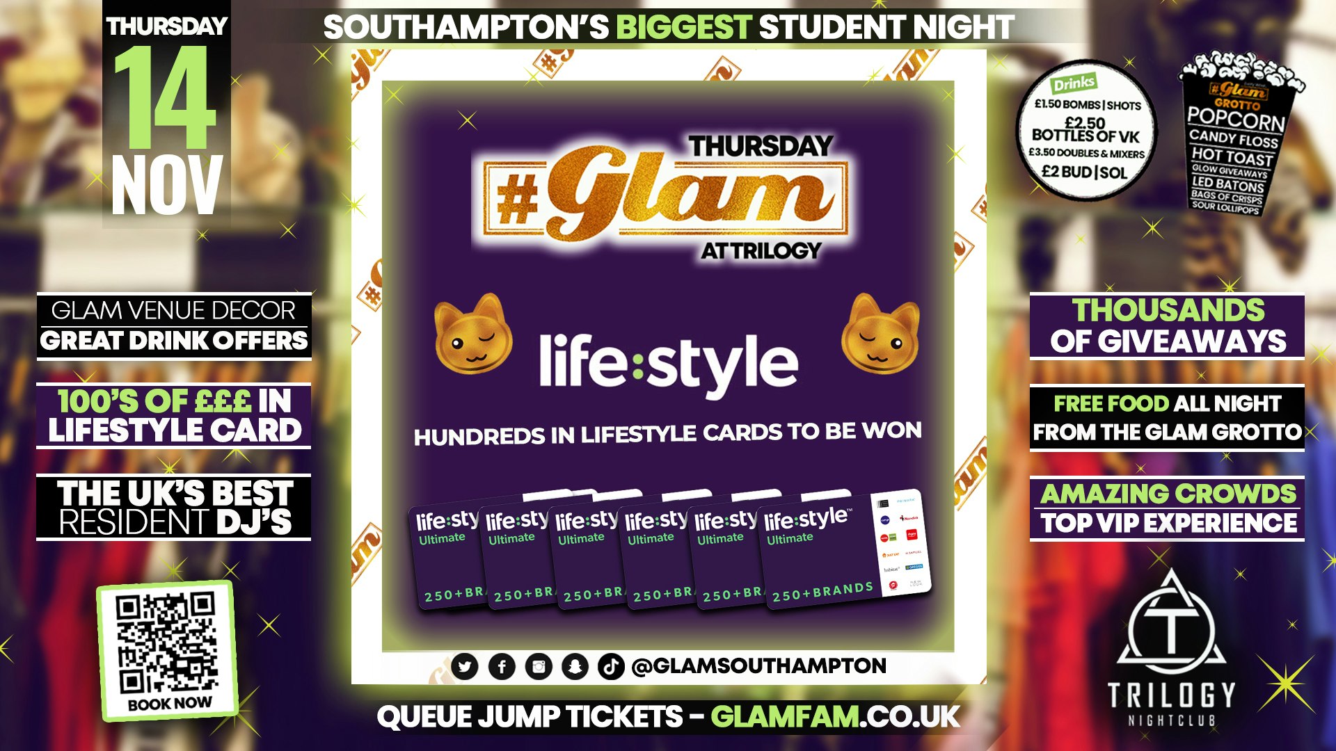 Glam – 🙋🏽‍♂️﻿ LIFESTYLE CARD GIVEAWAY! 🙋‍♀️ | Southampton’s Biggest Student Night 😻