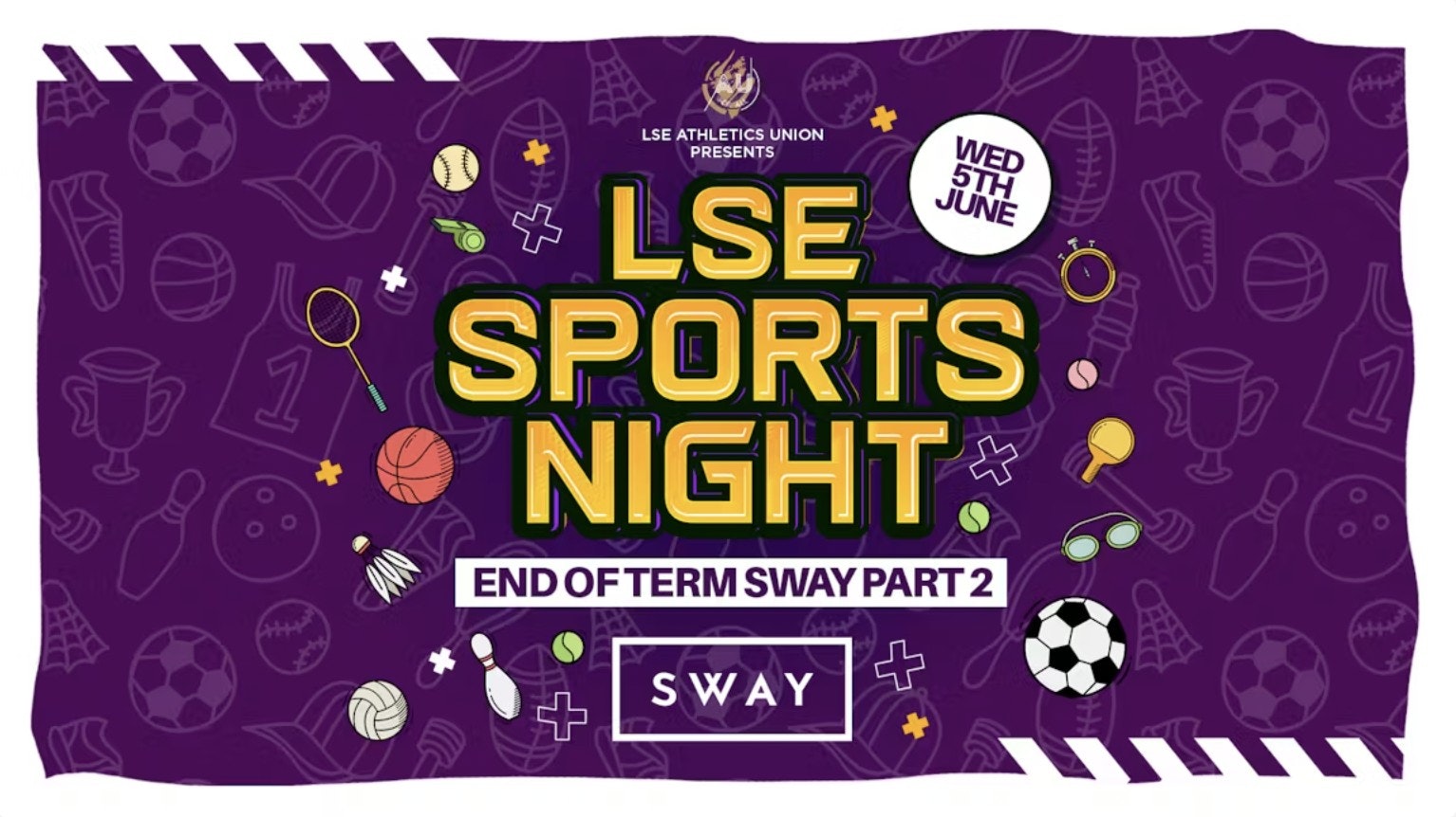 TONIGHT 10PM – LSE AU Presents 💃 The Official Sports Night – END OF TERM (Part 2) SWAY London ❤️