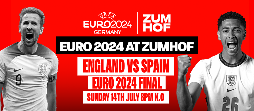 England vs Spain Euro 2024 FINAL | LIVE at ZUMHOF – FREE tickets