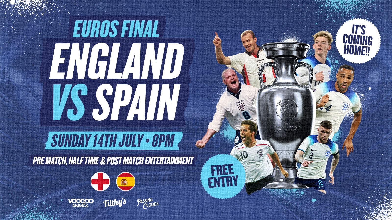 IT’S COMING HOME! 🏴󠁧󠁢󠁥󠁮󠁧󠁿 Tickets sold out! Free entry walk in spaces available!