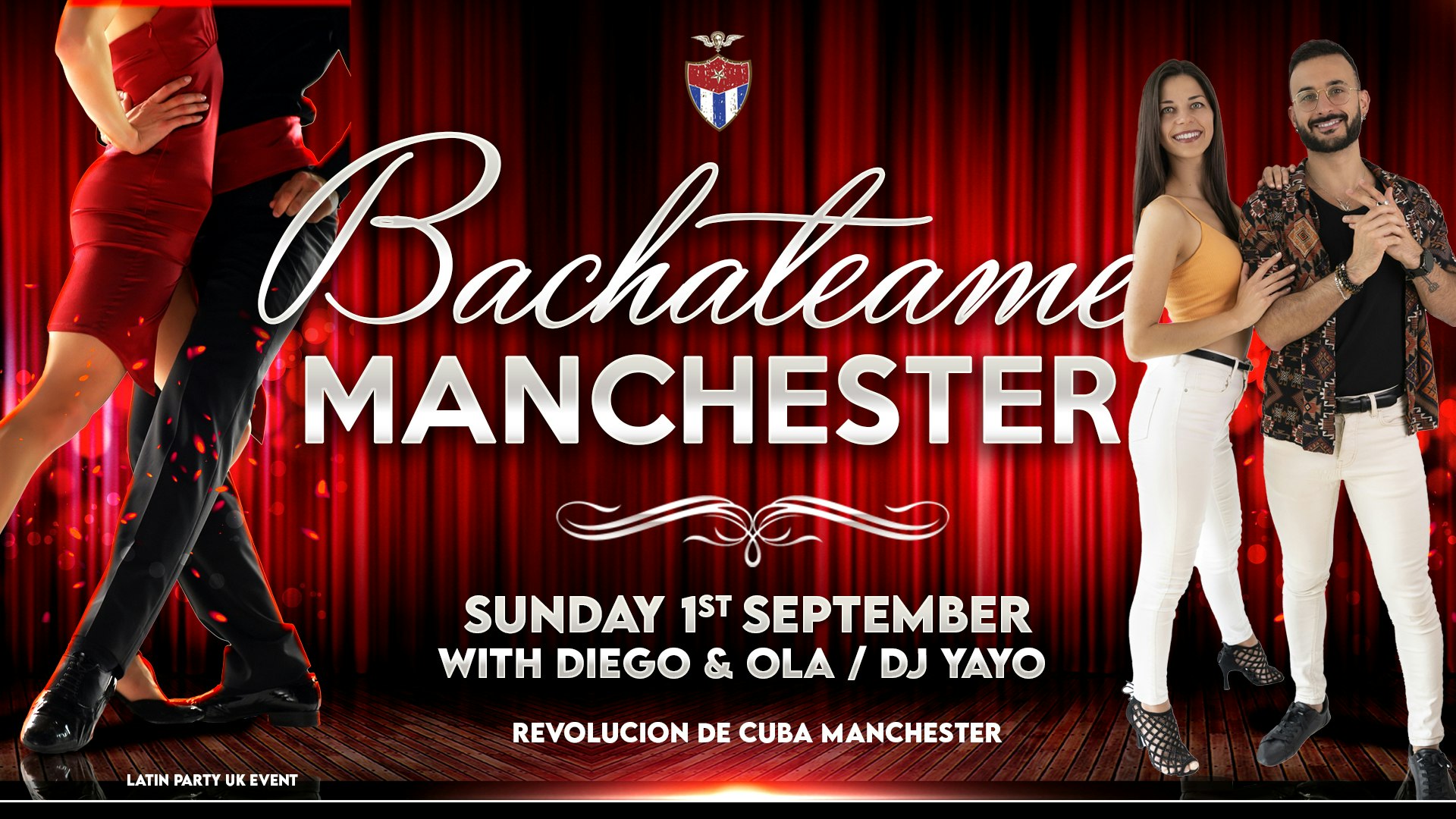 Bachateame Manchester – Sunday 1st September | Revolucion De Cuba