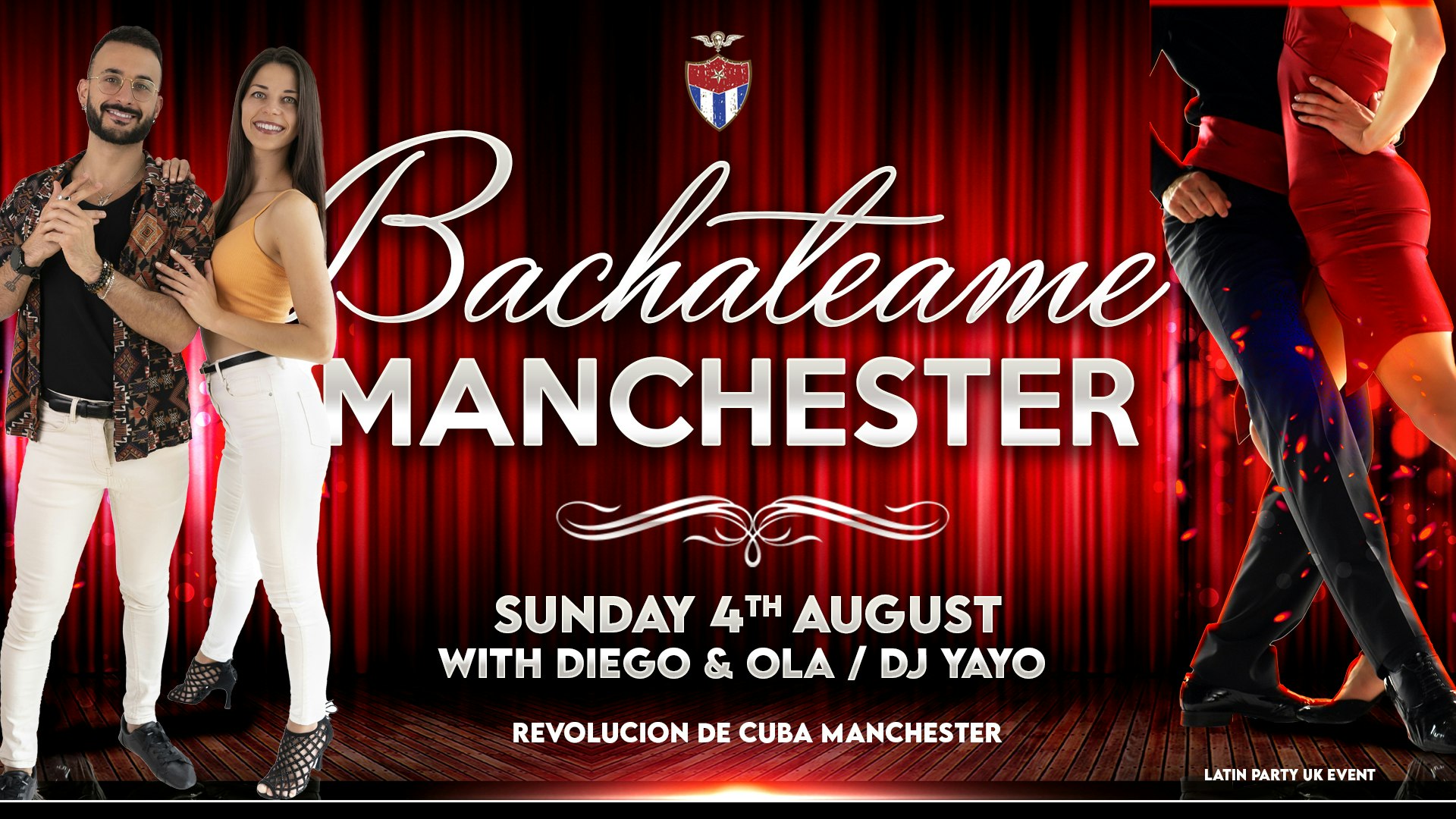 Bachateame Manchester – Sunday 4th August | Revolucion De Cuba