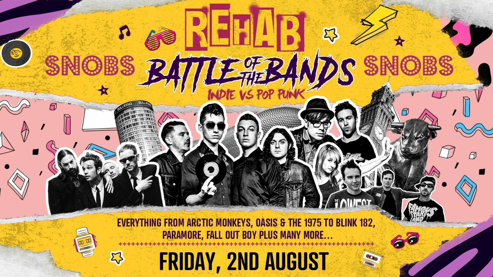 Rehab Fridays: Battle of the Bands⚡️INDIE VS POP PUNK⚡️ 2nd August