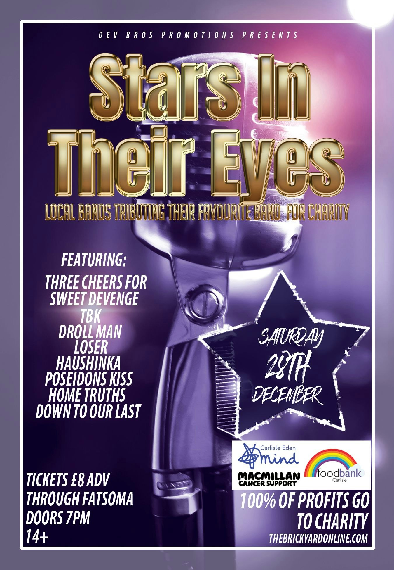 Stars In Their Eyes – Local Bands Tributing Their Favourite Bands for Charity!
