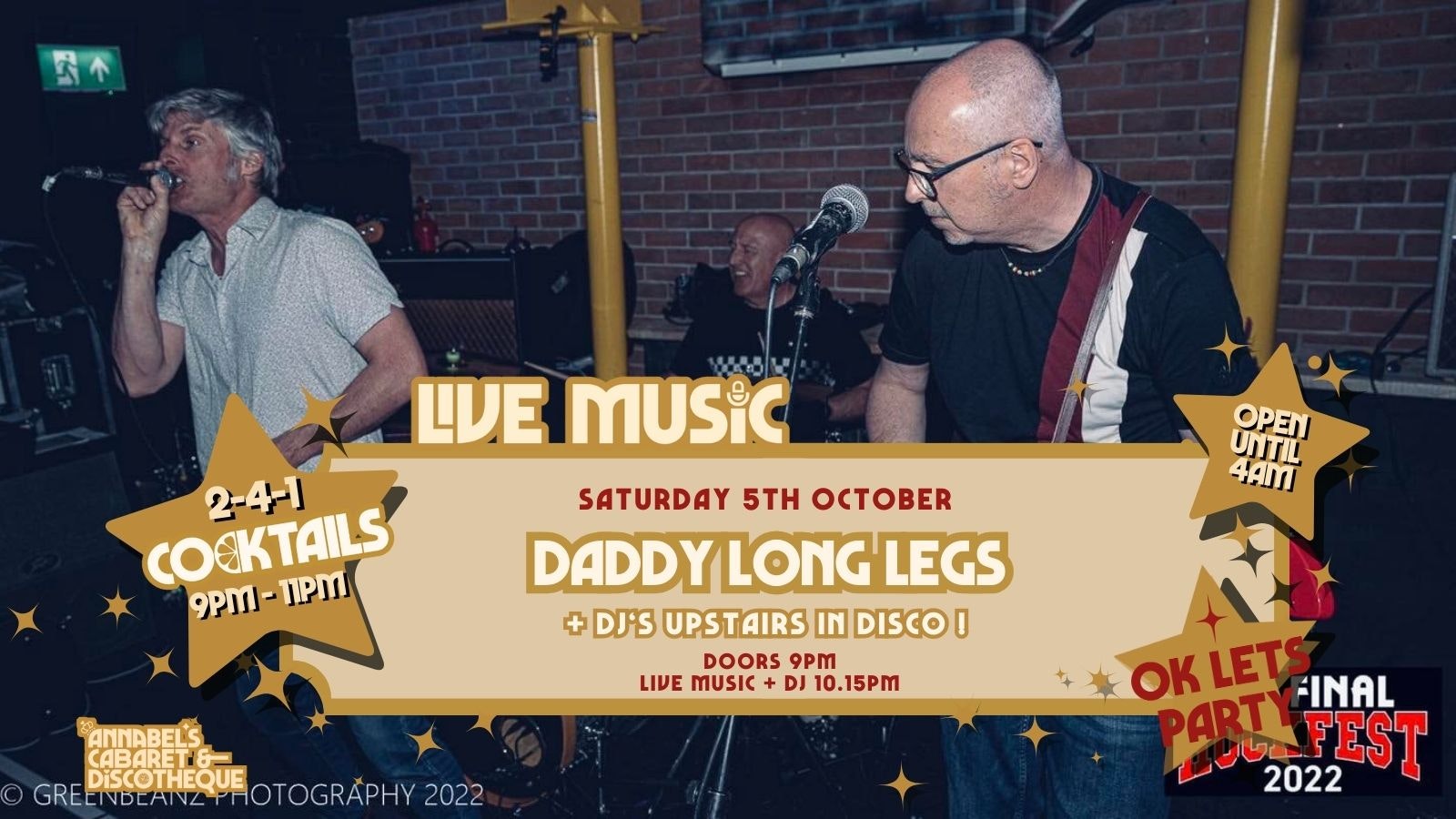 Live Music: DADDY LONG LEGS  // Annabel’s Cabaret & Discotheque