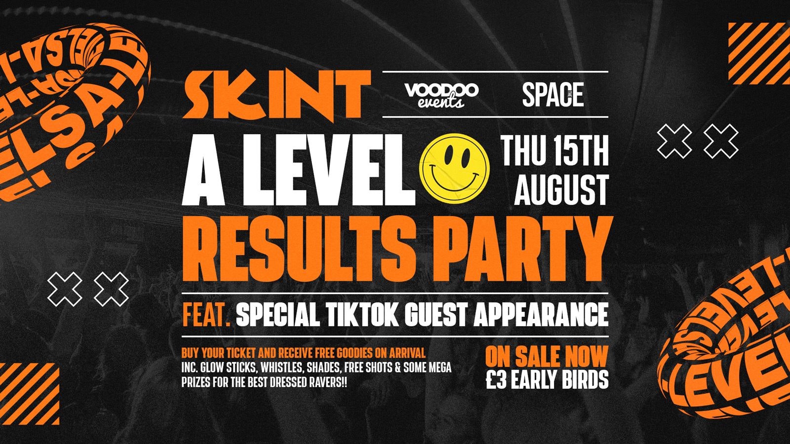 Skint Thursdays at Space – A Levels Results Party – 15th August