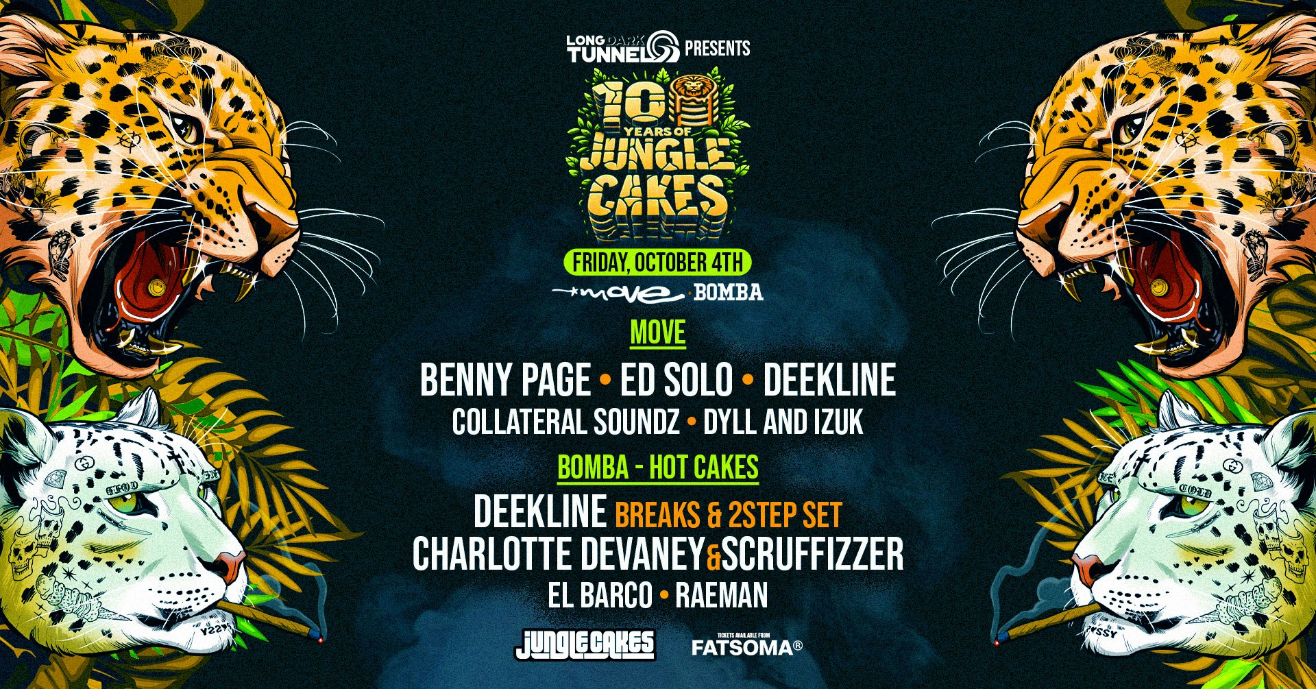 10 YEARS OF JUNGLE CAKES – BENNY PAGE – ED SOLO – DEEKLINE – FRI 4 OCT – EXETER