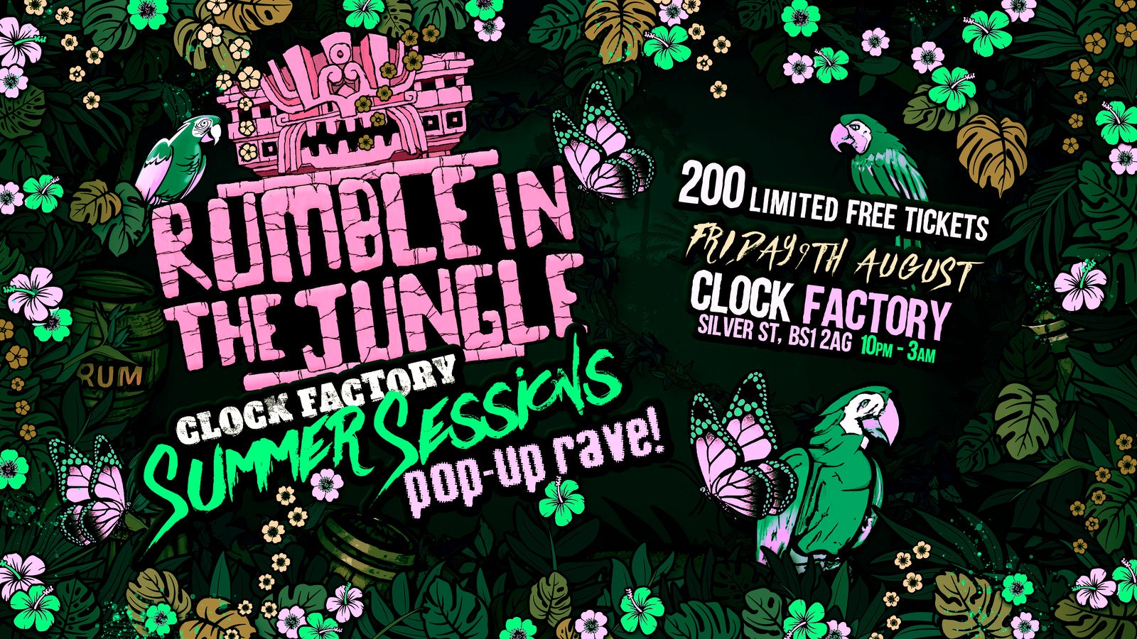 Rumble In The Jungle – Summer Sessions: FREE Pop-Up Rave