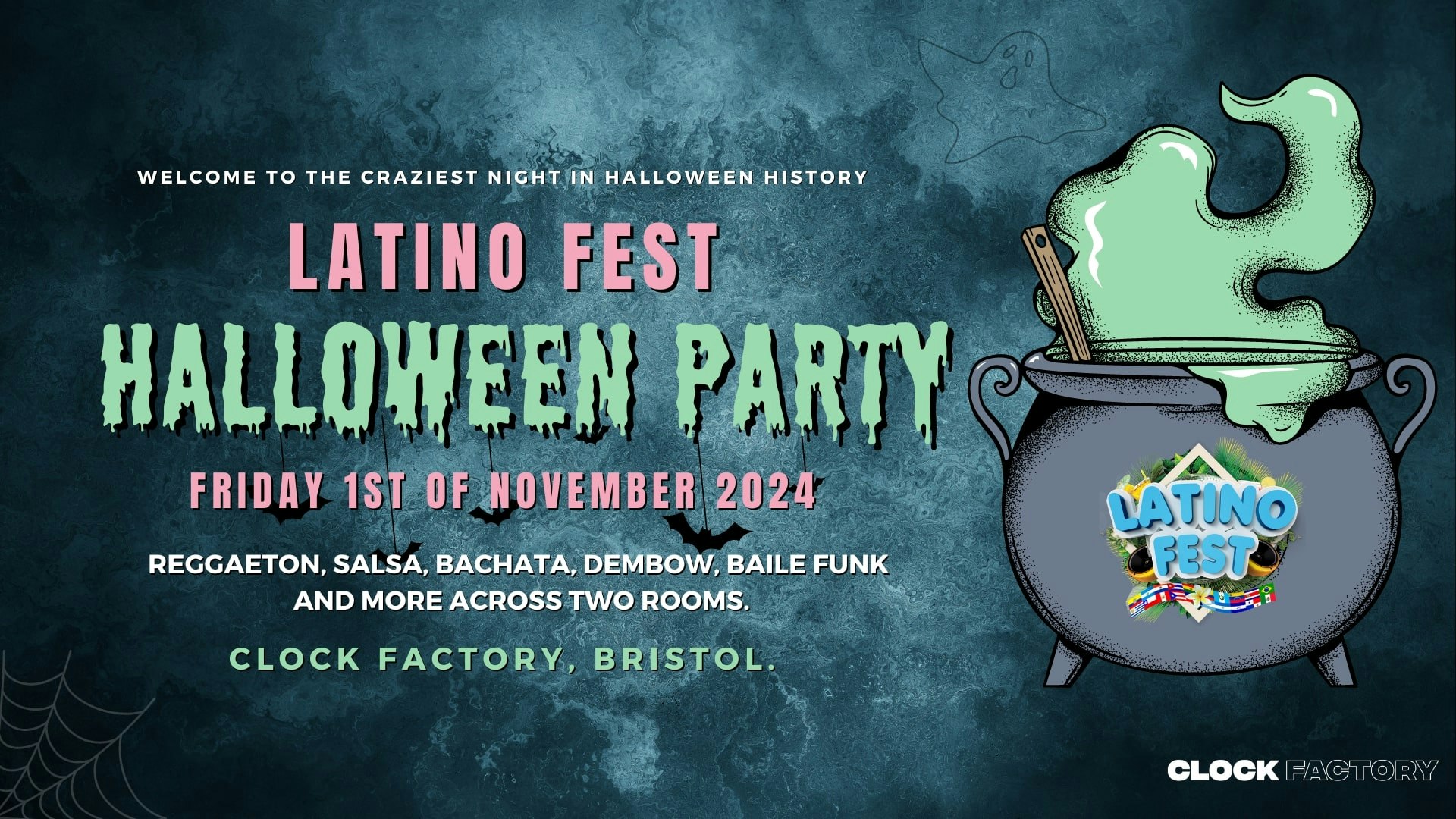 Latino Fest Halloween Special (Bristol) 2024 Clock Factory