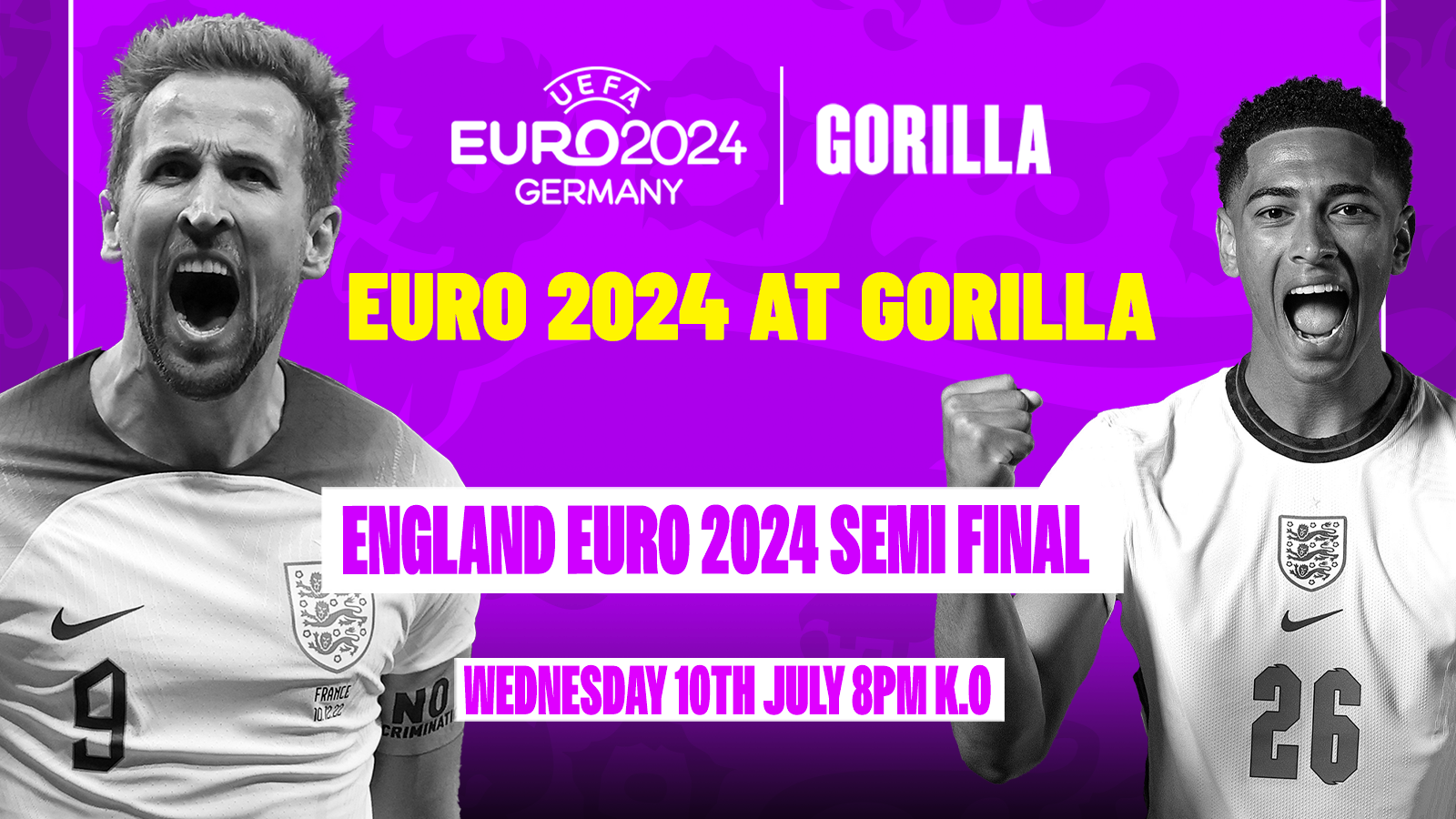 England Euro 2024 Semi Final | LIVE at Gorilla – FREE tickets