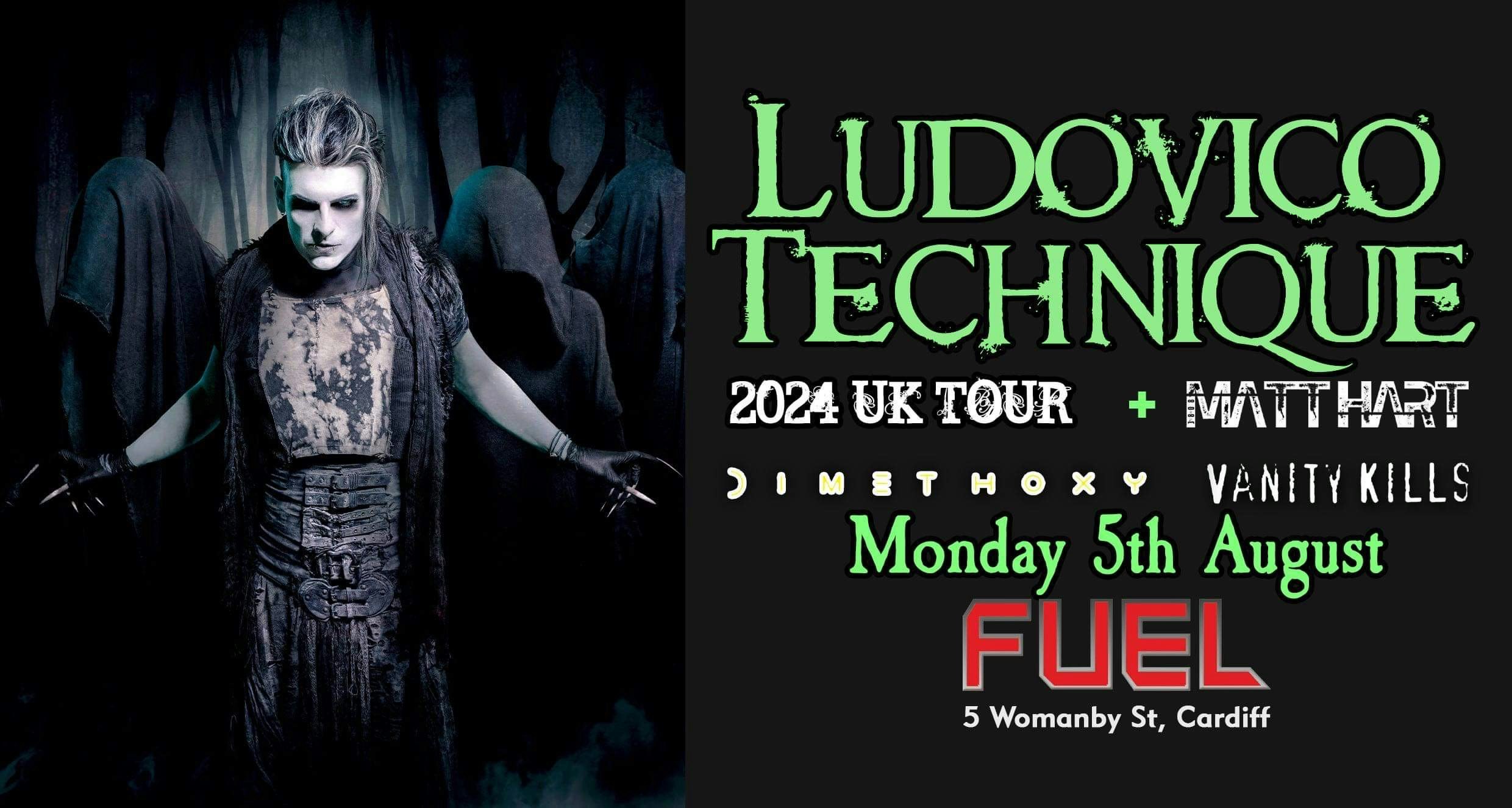 LUDOVICO TECHNIQUE 2024 UK TOUR + Matt Hart + Dimethoxy & Vanity Kills