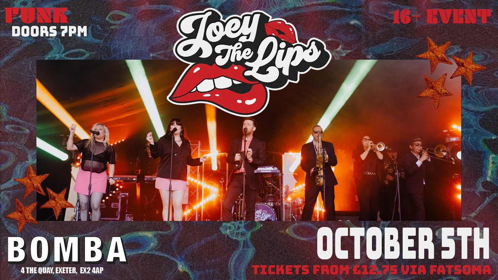 JOEY THE LIPS – LIVE FUNK BAND – SAT OCT 5 – BOMBA EXETER