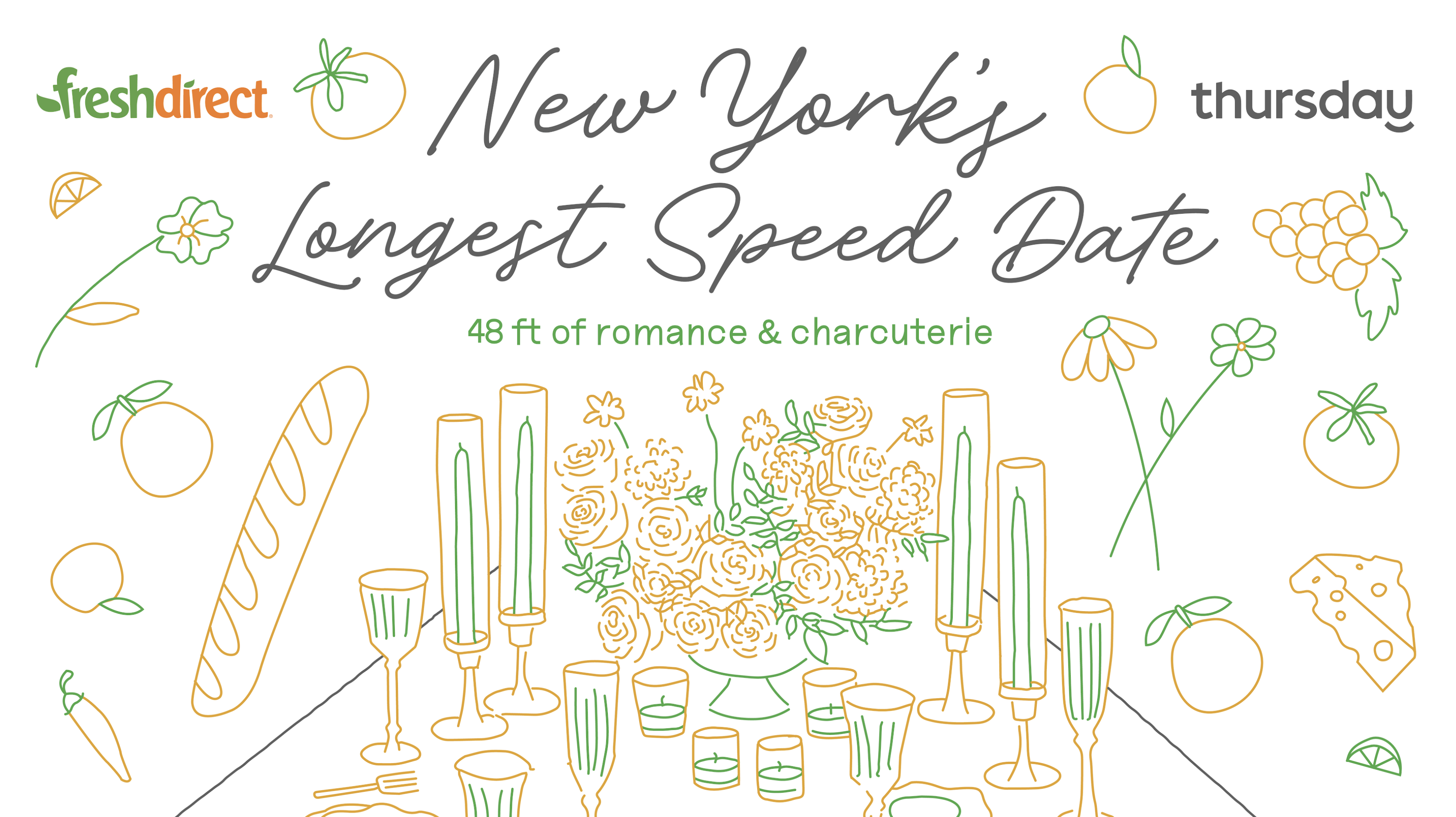 Saturday | Thursday X Fresh Direct: New York’s Longest Speed Date | Domino Park