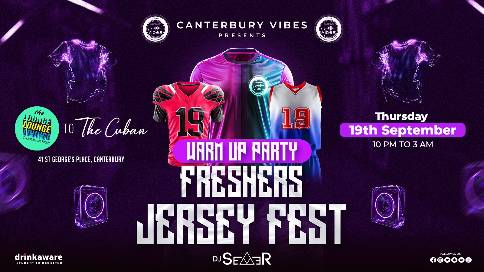 Warm Up Party – Jersey Fest @ The Lounge to The Cuban