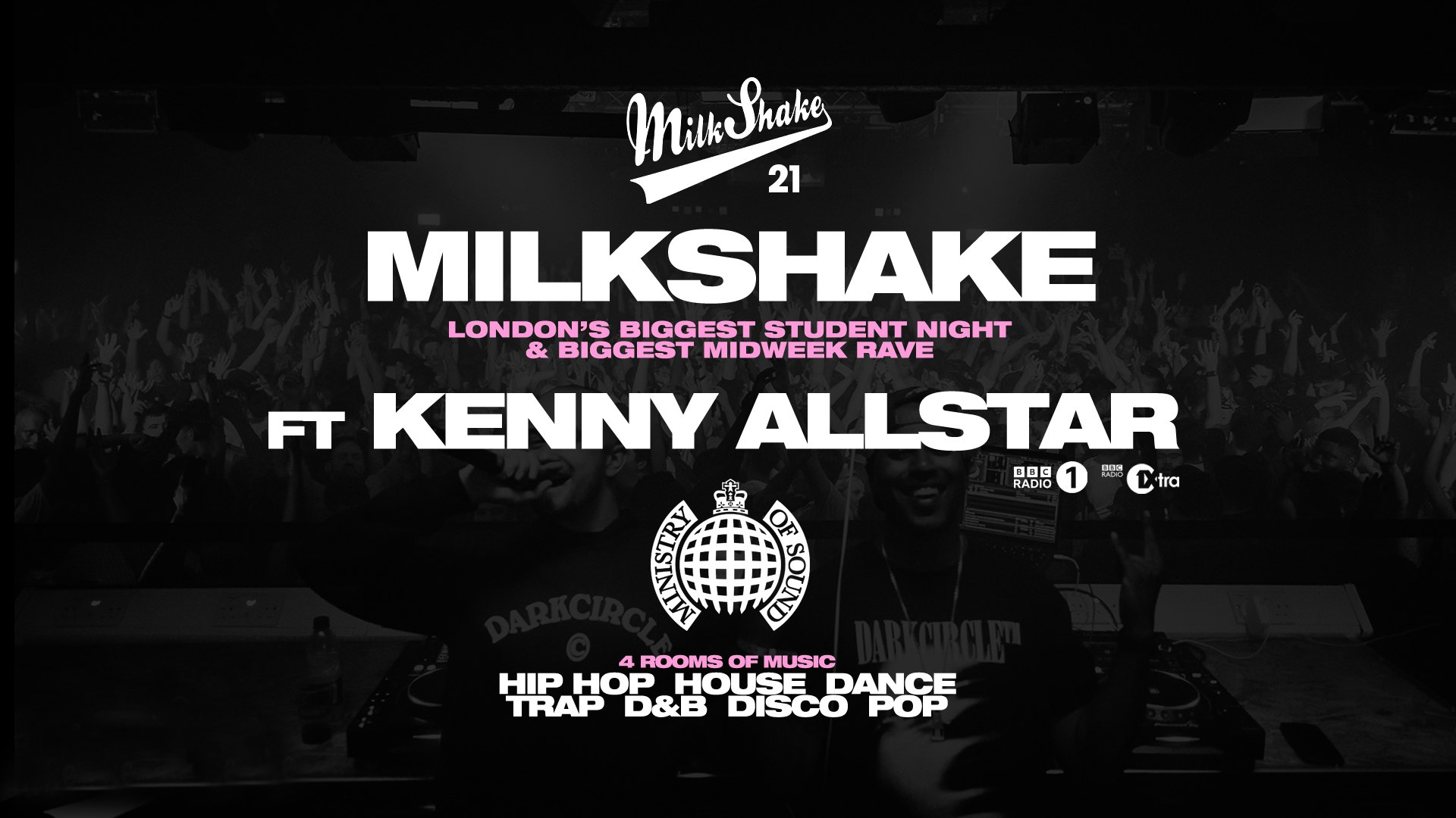 TONIGHT 10:30PM | Milkshake, Ministry of Sound Summer Rave | ft BBC Radio 1 & 1Xtra’s Kenny Allstar 🔥