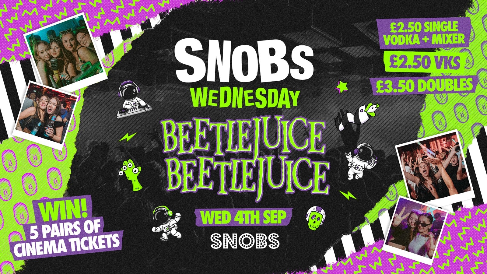 🎶 SNOBS WEDNESDAY!!🎶{TONIGHT} BEETLE JUICE BEETLE JUICE!! 04/09