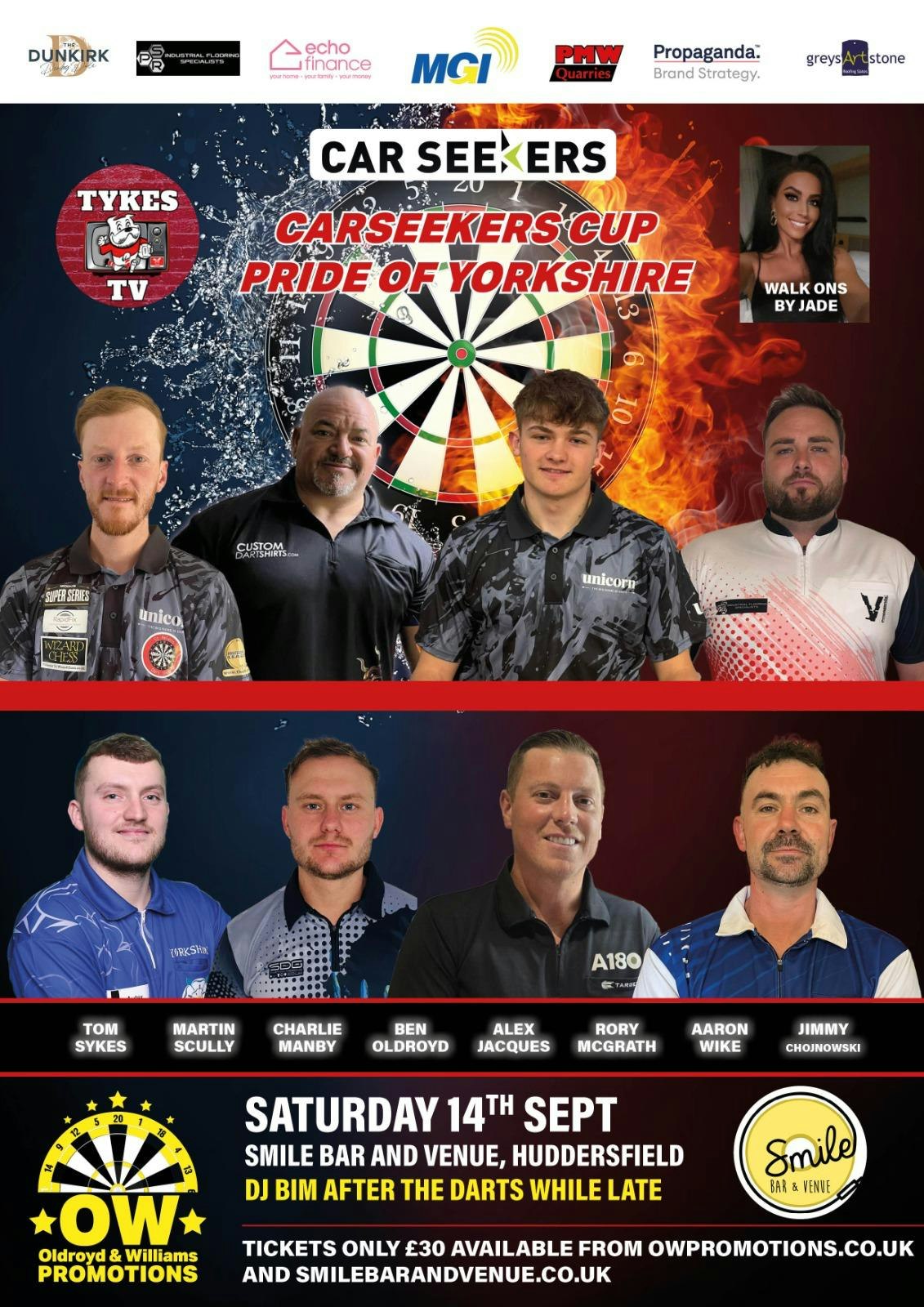 OW PROMOTIONS PRESENTS DARTS & THE CAR SEEKERS CUP