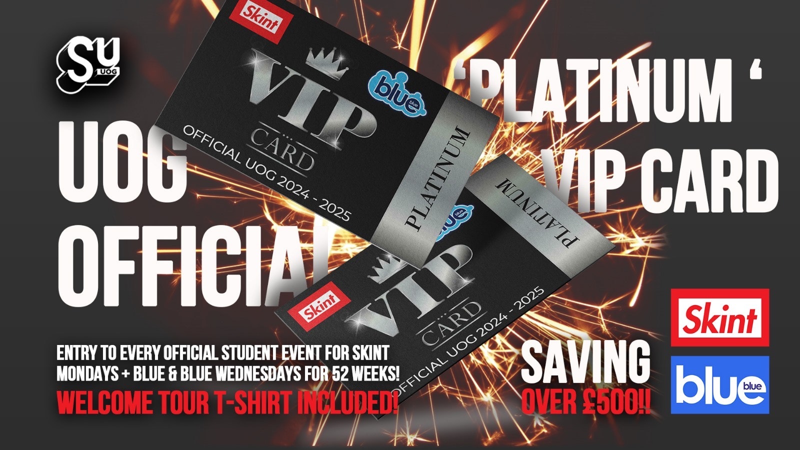 UoG Official ‘PLATINUM ‘ VIP Card 2024 – 2025 From just £49!!