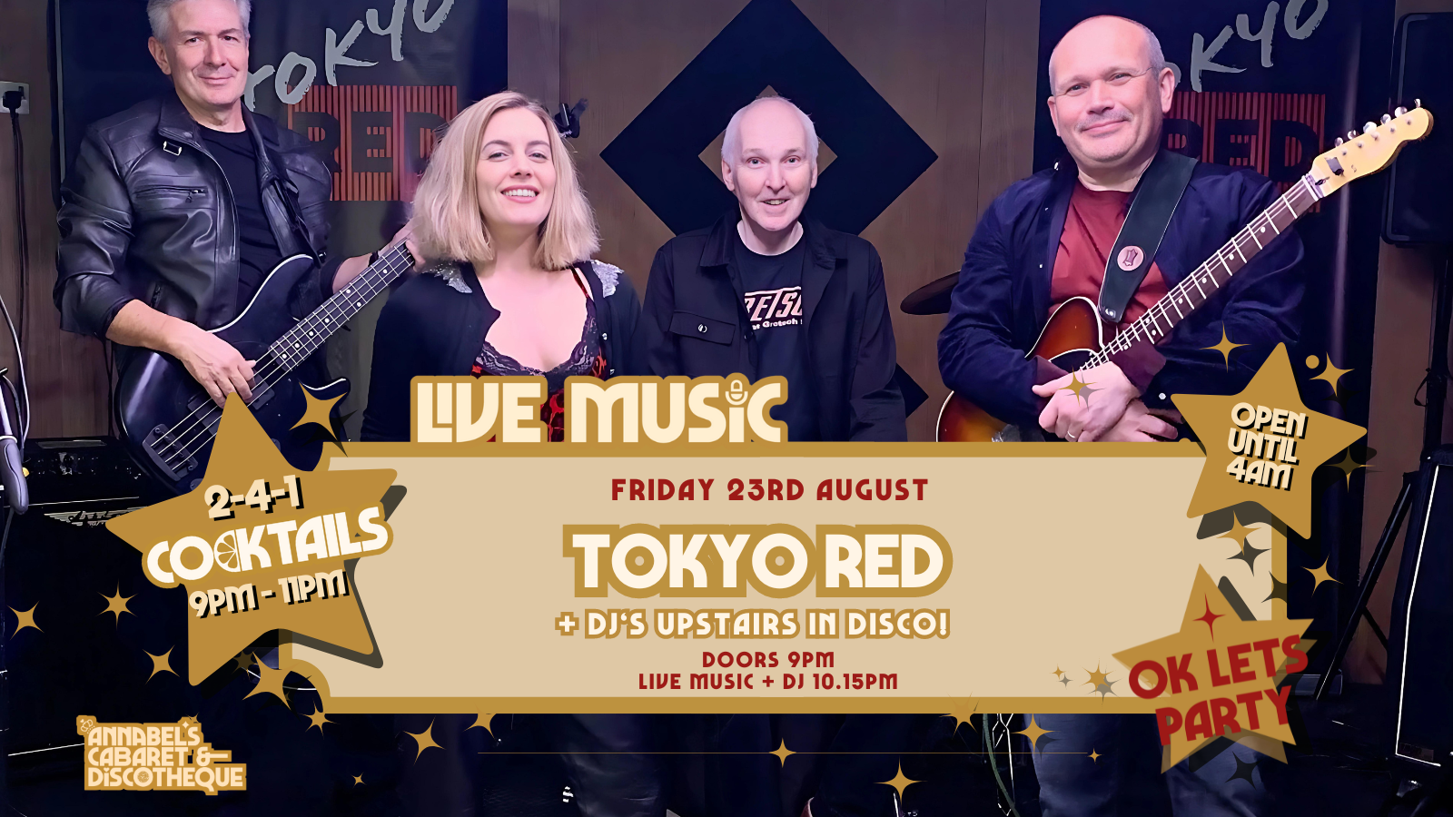 Live Music: TOKYO RED // Annabel’s Cabaret & Discotheque