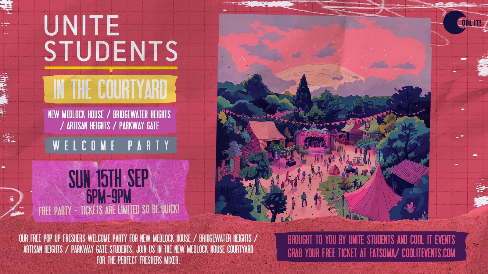 ☀️ UNITE IN THE COURTYARD ☀️: FREE PARTY : New Medlock House // Bridgewater Heights // Artisan Heights // Parkway Gate