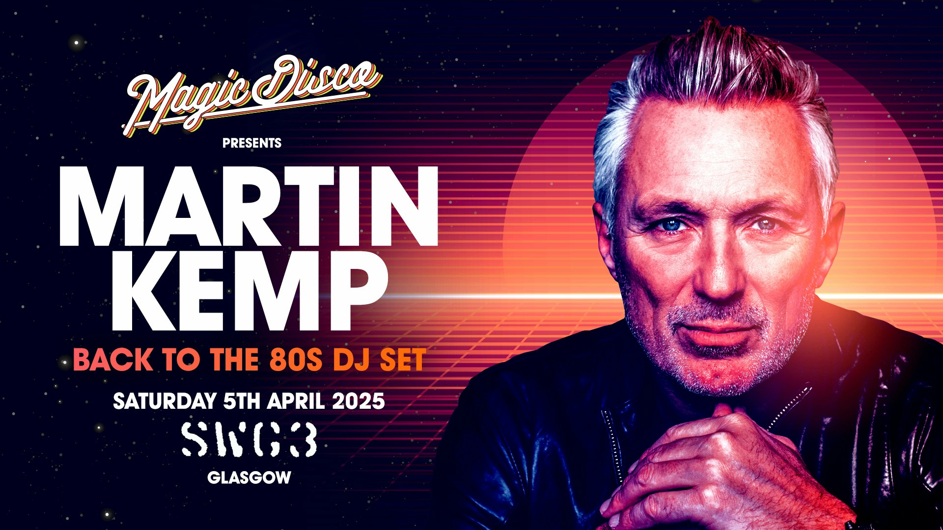 Martin Kemp Live DJ set – Back to the 80’s – Glasgow