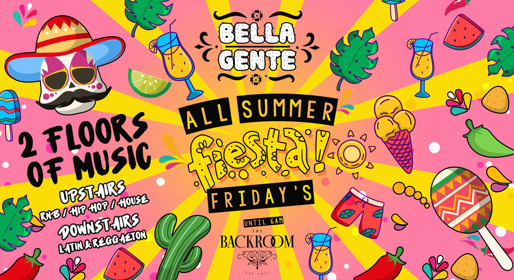 💃 Bella Gente – End of Summer Fiesta @ The Backroom | Reggaeton x RnB