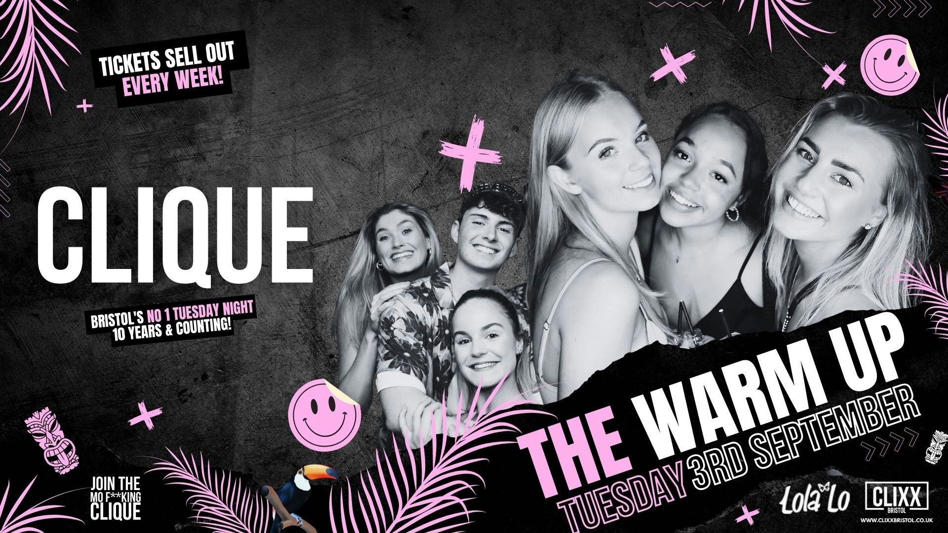 CLIQUE | The Warm Up 🔥 £1.50 J Bombs – Join The Mo F**king Clique