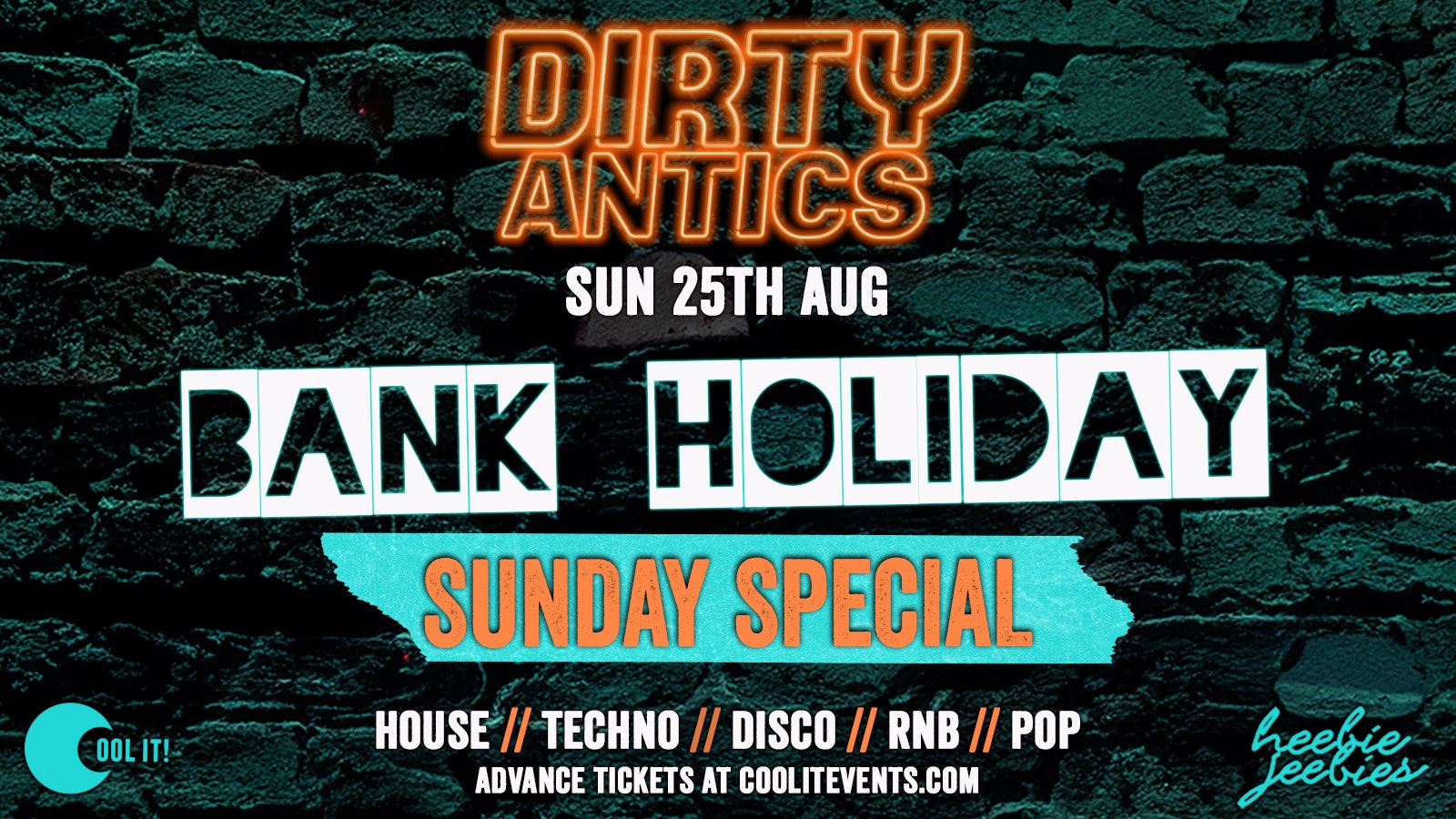 Dirty Antics Thursdays – Bank Holiday Sunday Special