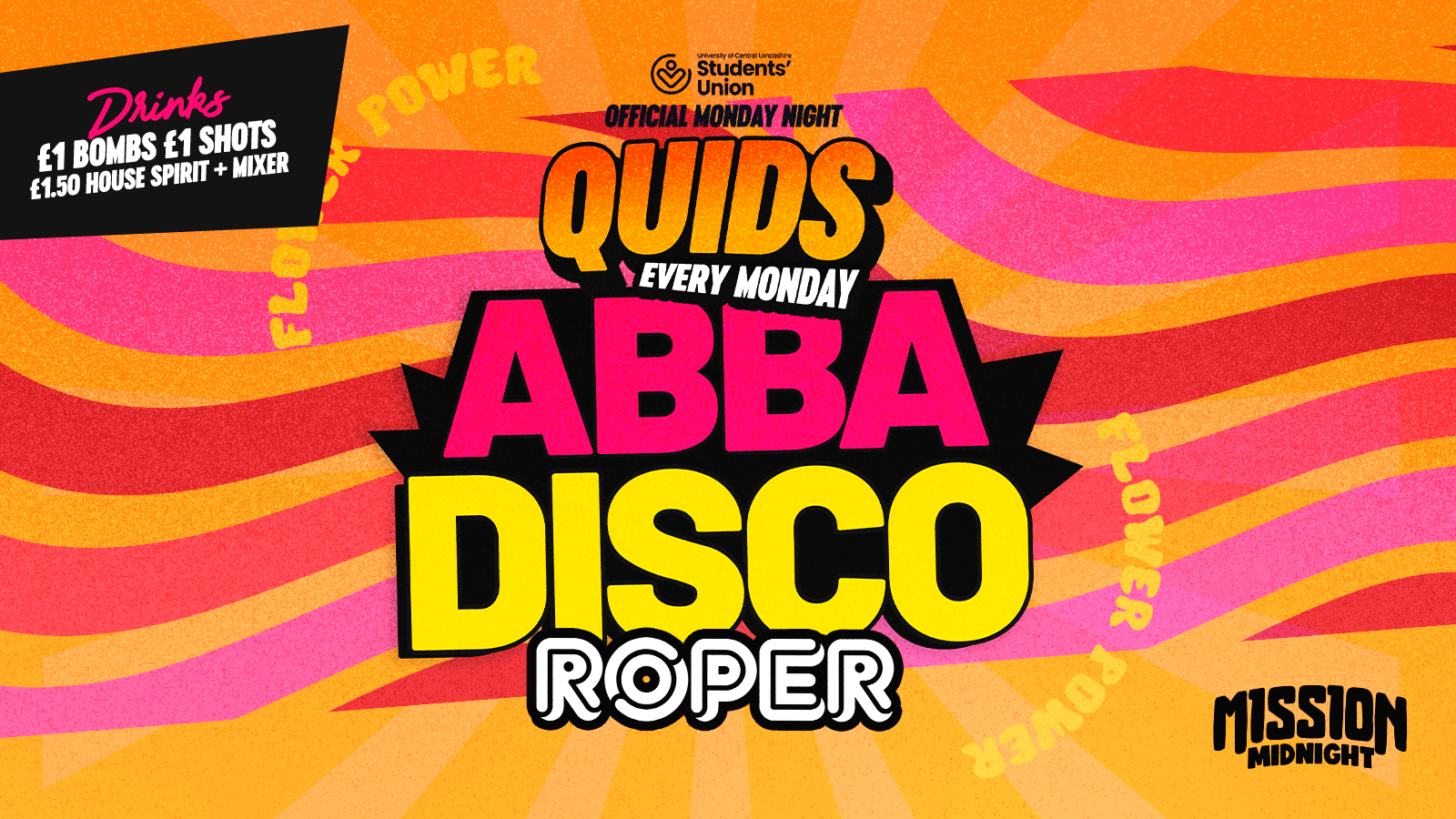 Quids at Roper Hall | Abba Disco Groove | £1 Drinks