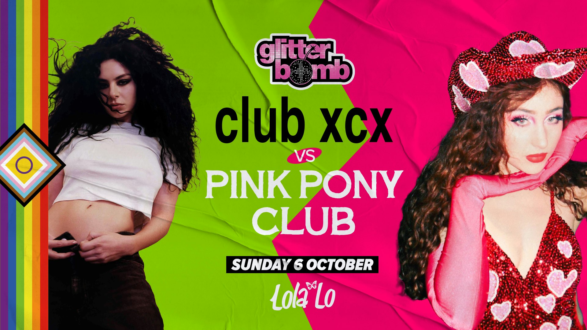 Glitterbomb Reading / club xcx VS Pink Pony Club