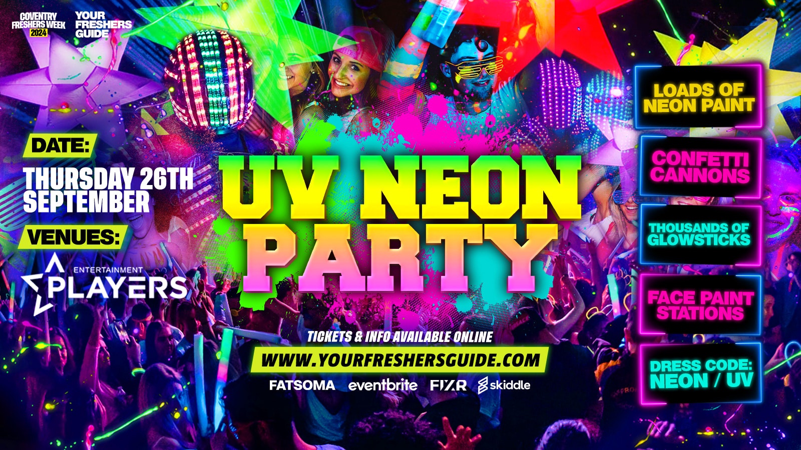 UV Neon Party | Coventry Freshers 2024 & Warwick Freshers 2024