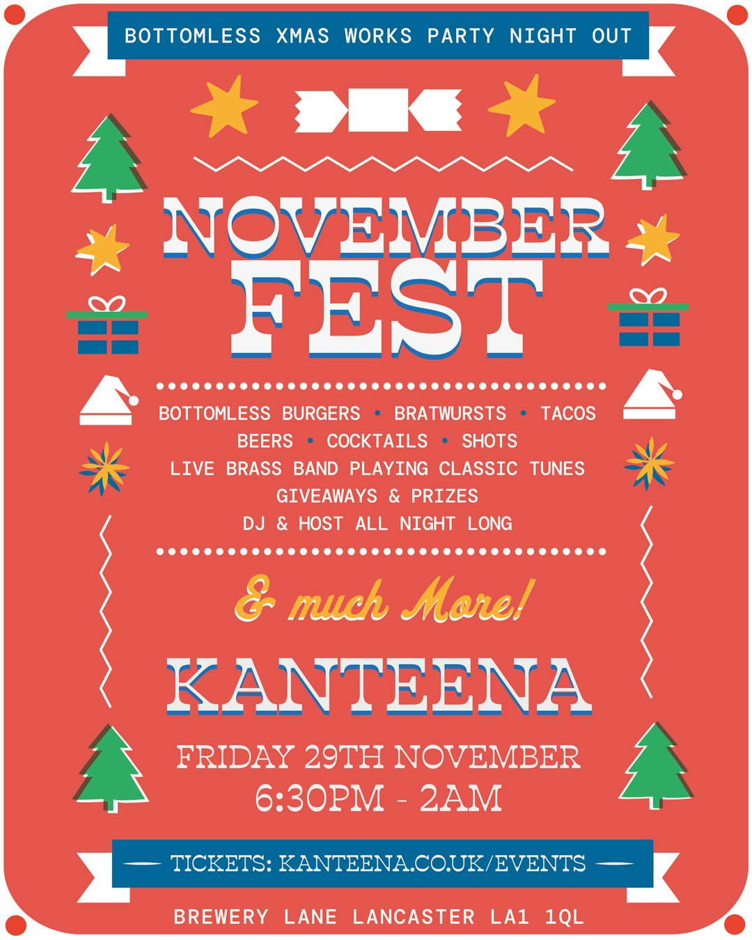 NovemberFest – Bottomless Xmas Works Party Night Out.