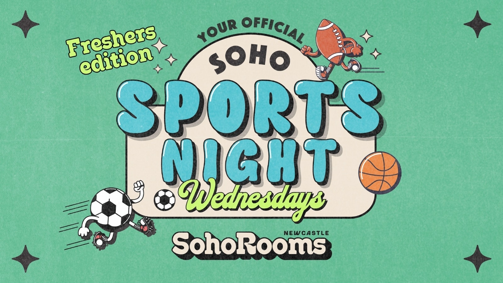 Your Official Soho Sports Night | Freshers Wednesday | Soho Rooms Newcastle