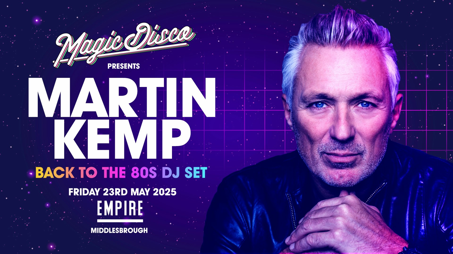 Martin Kemp Live DJ set – Back to the 80’s – Middlesborough