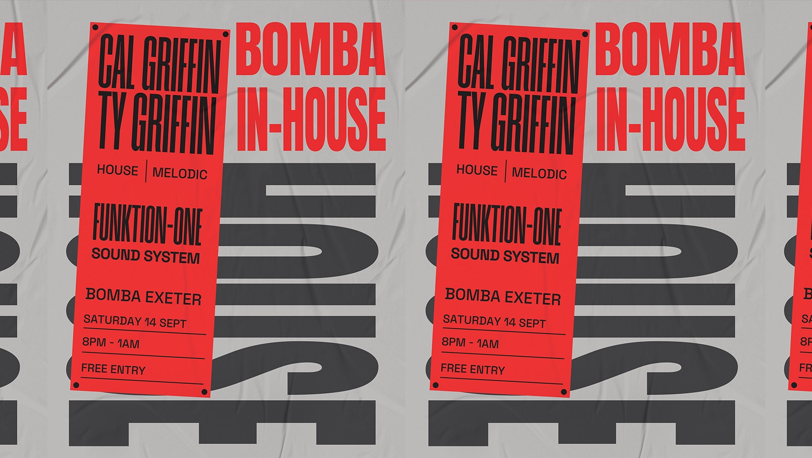 Bomba In-House – Saturday 14 Sept – Exeter Quay