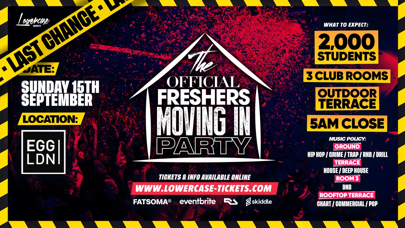 [SOLD OUT ⚠️] – THE OFFICIAL LONDON FRESHERS MOVING IN PARTY @ EGG LONDON – LONDON FRESHERS WEEK 2024