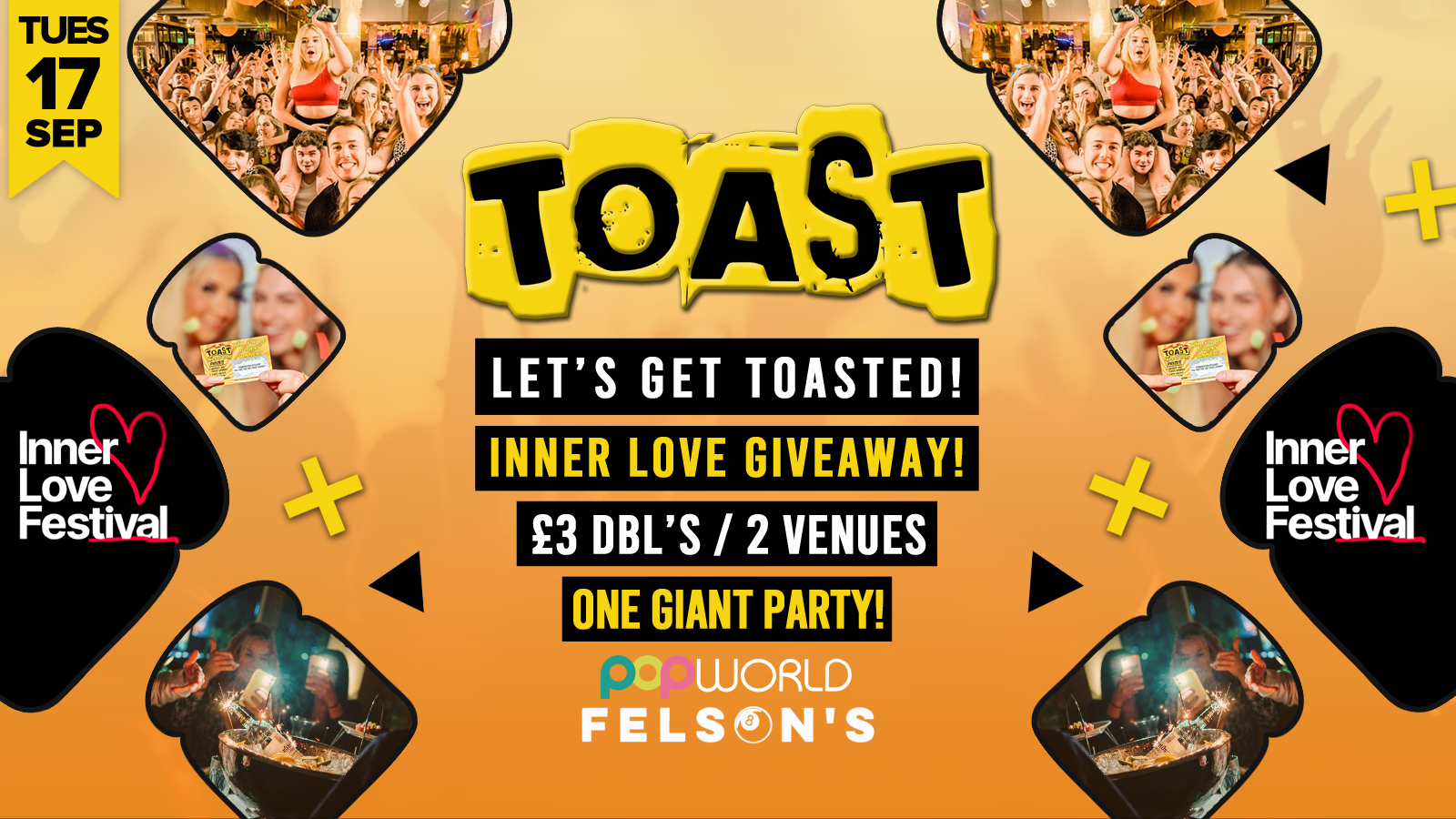 Toast • Inner Love Ticket Giveaway • Popworld & Felsons