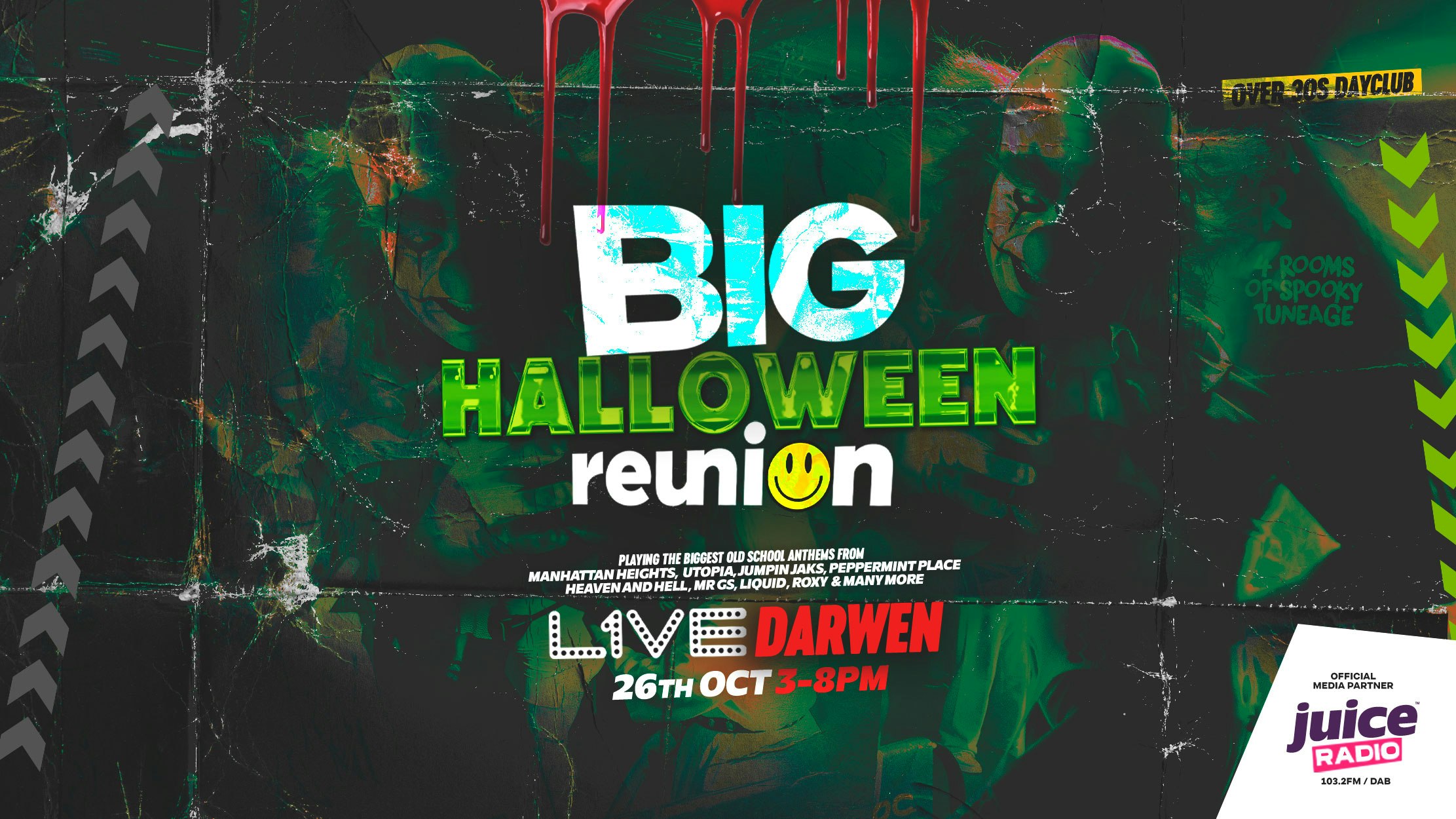 Big Halloween Reunion | Over 30s Dayclub | East Lancashire |  3-8pm | 26th October