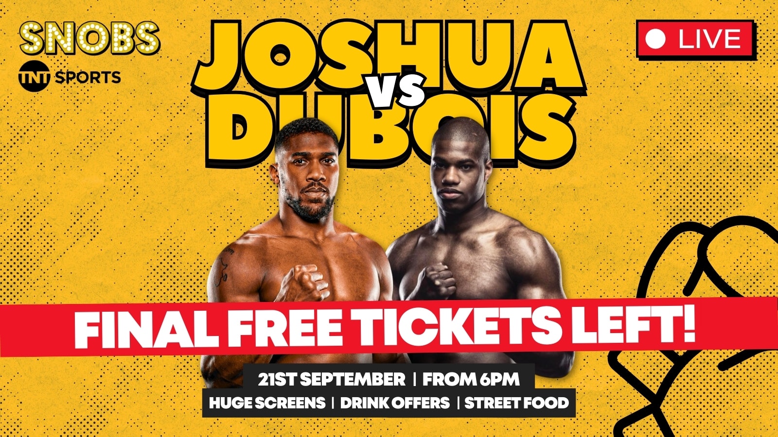 JOSHUA VS DUBOIS SHOWING LIVE! 🥊🏆[21/09]