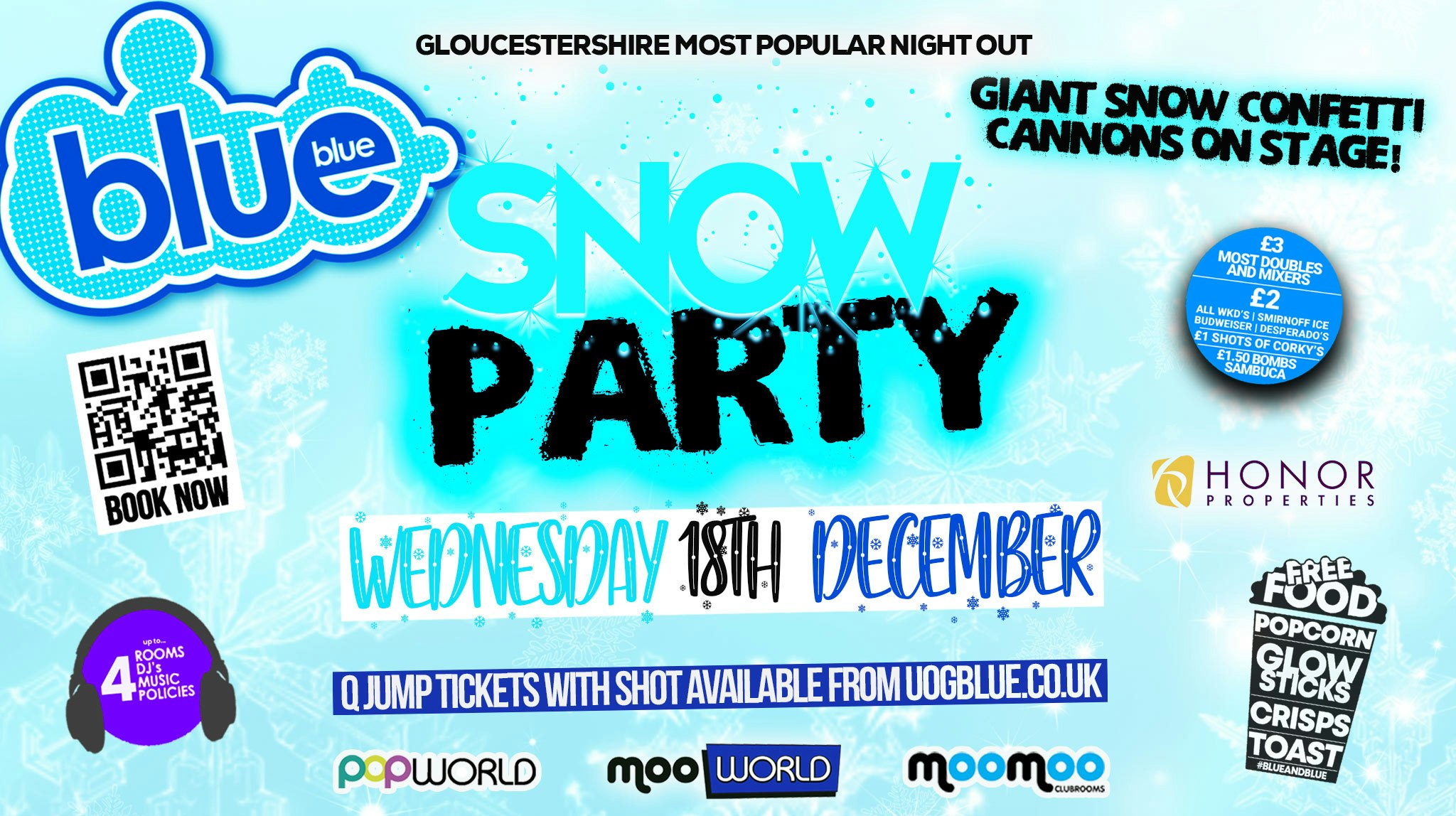 Blue and Blue 🌨️﻿❄️﻿SNOW PARTY!!! ❄️🌨️ Gloucestershire’s Biggest Student Night 💙